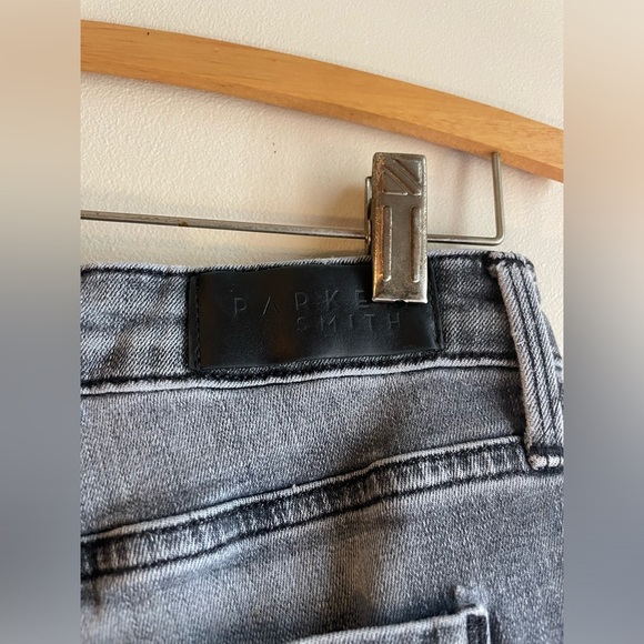 Parker Smith Distressed Gray/Black Straight Leg Jeans - Picture 4 of 4
